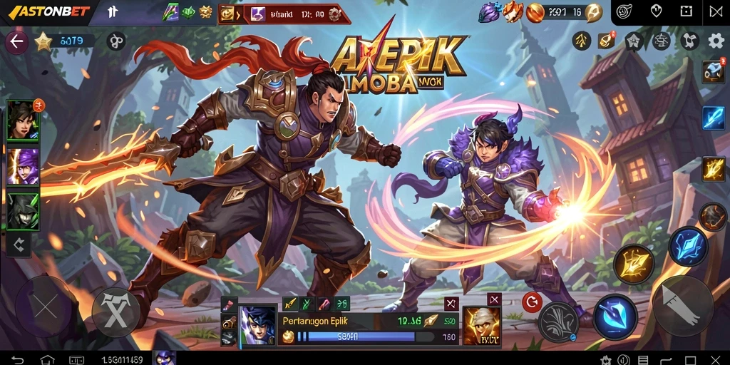 Gameplay seru dan intens dalam pertandingan MOBA ASTONBET.