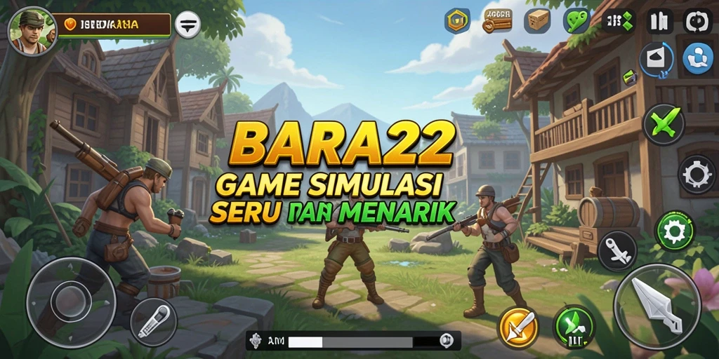 Screenshot utama BARA22 menampilkan gameplay seru dan interaktif.