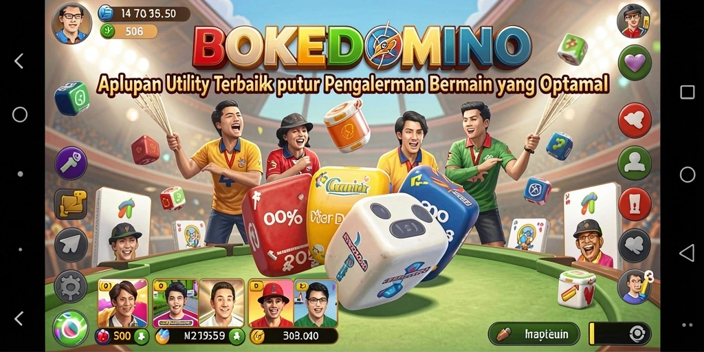 Tampilan antarmuka BOKEDOMINO yang menarik dan fungsional.