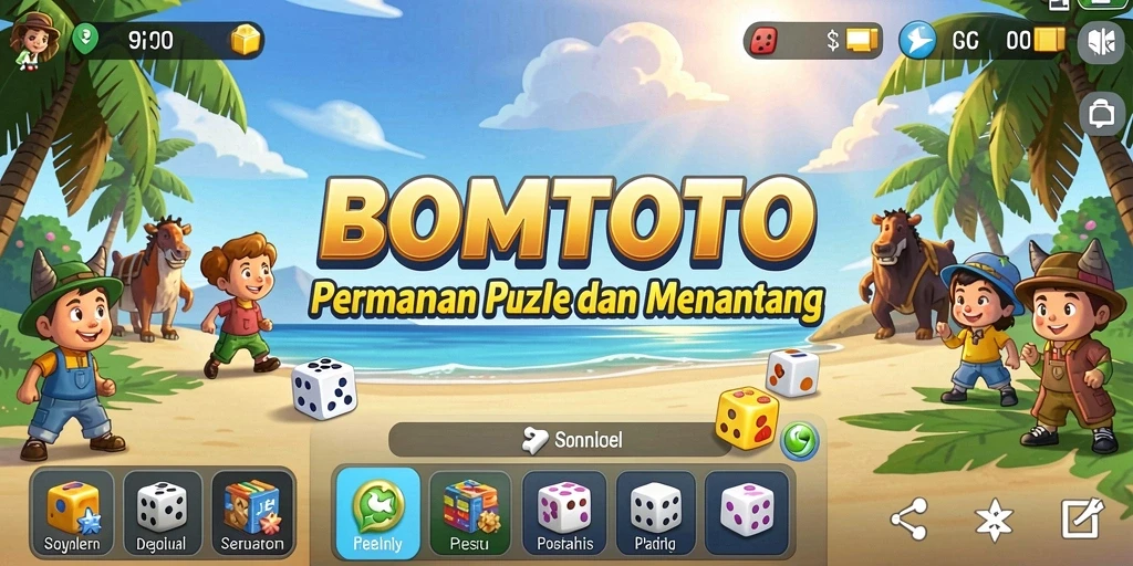 Tampilan gameplay seru dan mendebarkan dari BOMTOTO.