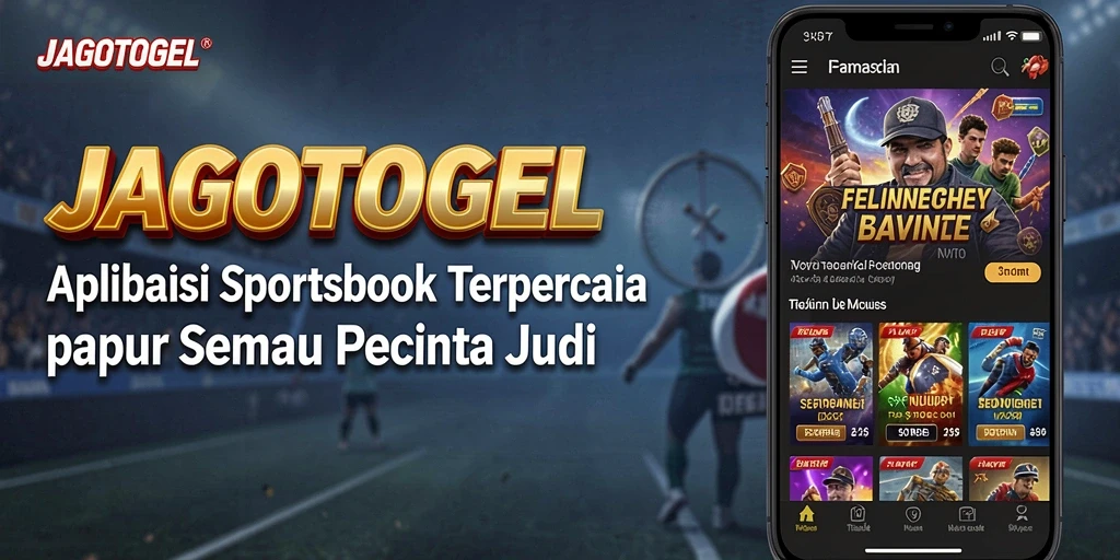 Tampilan menarik dari aplikasi JAGOTOGEL dengan fitur sportsbook.