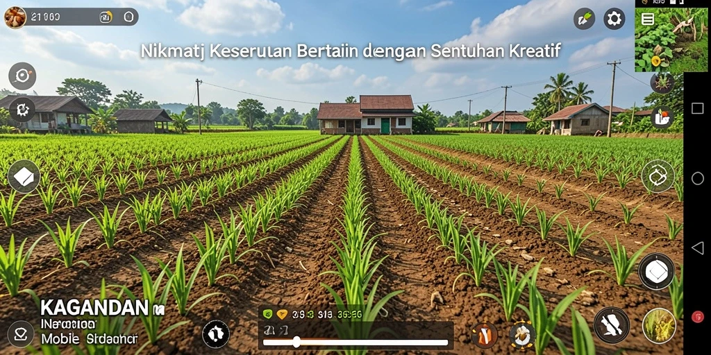 Tampilan menarik dari gameplay KAGANDAN dengan aktivitas bertani.