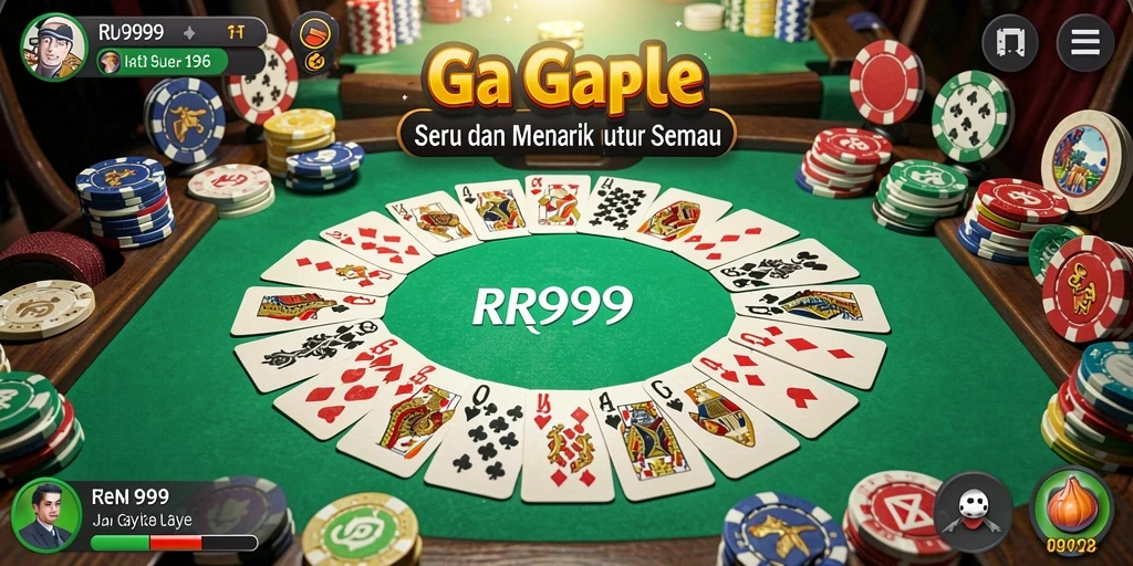 Tampilan gameplay RR999 yang seru saat bermain Gaple.