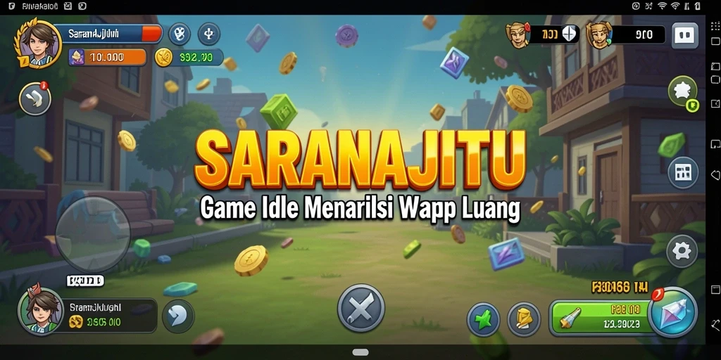 Screenshot gameplay SARANAJITU menampilkan aksi manajemen sumber daya yang seru.