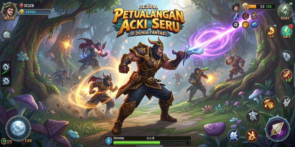 Screenshot SE328 menampilkan aksi pertarungan epik dalam gameplay.