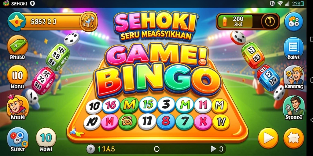 Tampilan gameplay menarik dari SEHOKI dengan suasana Bingo yang seru.