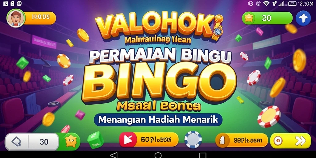 Tampilan gameplay VALOHOKI yang mengasyikkan dengan kartu Bingo.