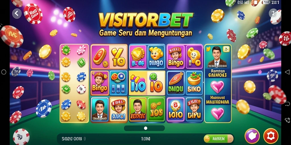 Tampilan gameplay seru dan interaktif dari VISITORBET.